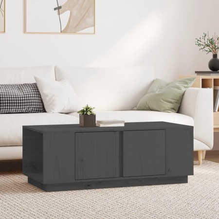 Mesa de centro de madera maciza de pino gris 110x50x40 cm de vidaXL, Mesas de centro - Ref: Foro24-814431, Precio: 84,76 €, D...