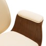 Silla de oficina de madera curvada y cuero sintético crema en Sillas de oficina | Comprar online en Foru.es