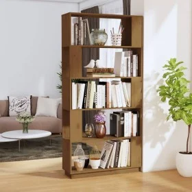 Estantería/divisor madera de pino marrón miel 80x25x163,5 cm de vidaXL, Librerías y estanterías - Ref: Foro24-814067, Precio:...