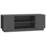 Mueble de TV madera maciza de pino gris 110x35x40,5 cm de vidaXL, Muebles TV - Ref: Foro24-814411, Precio: 66,99 €, Descuento: %