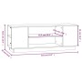 Mueble de TV madera maciza de pino gris 110x35x40,5 cm de vidaXL, Muebles TV - Ref: Foro24-814411, Precio: 66,99 €, Descuento: %
