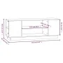 Mueble de TV madera maciza de pino gris 110x35x40,5 cm de vidaXL, Muebles TV - Ref: Foro24-814411, Precio: 66,99 €, Descuento: %