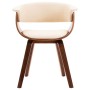 Silla de comedor madera curvada y cuero sintético crema en Sillas de comedor | Comprar online en Foru.es