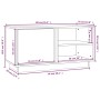 Mueble de TV madera maciza de pino blanco 80x35x40,5 cm de vidaXL, Muebles TV - Ref: Foro24-814465, Precio: 74,98 €, Descuent...