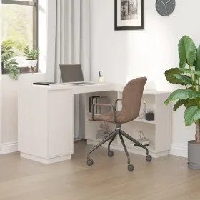 Escritorio de madera maciza de pino blanco 110x50x75 cm de vidaXL, Escritorios - Ref: Foro24-814505, Precio: 177,20 €, Descue...