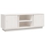 Mueble de TV madera maciza de pino blanco 110x35x40,5 cm de vidaXL, Muebles TV - Ref: Foro24-814475, Precio: 69,28 €, Descuen...