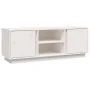 Mueble de TV madera maciza de pino blanco 110x35x40,5 cm de vidaXL, Muebles TV - Ref: Foro24-814475, Precio: 69,43 €, Descuen...
