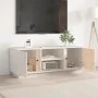 Mueble de TV madera maciza de pino blanco 110x35x40,5 cm de vidaXL, Muebles TV - Ref: Foro24-814475, Precio: 69,43 €, Descuen...