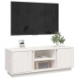 Mueble de TV madera maciza de pino blanco 110x35x40,5 cm de vidaXL, Muebles TV - Ref: Foro24-814475, Precio: 69,28 €, Descuen...