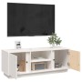 Mueble de TV madera maciza de pino blanco 110x35x40,5 cm de vidaXL, Muebles TV - Ref: Foro24-814475, Precio: 69,28 €, Descuen...