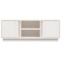 Mueble de TV madera maciza de pino blanco 110x35x40,5 cm de vidaXL, Muebles TV - Ref: Foro24-814475, Precio: 69,28 €, Descuen...