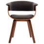 Silla de comedor madera curvada y tela gris en Sillas de comedor | Comprar online en Foru.es