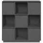 Aparador alto de madera maciza de pino gris 110,5x35x117 cm de vidaXL, Aparadores - Ref: Foro24-814371, Precio: 127,87 €, Des...