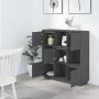Aparador alto de madera maciza de pino gris 110,5x35x117 cm de vidaXL, Aparadores - Ref: Foro24-814371, Precio: 127,87 €, Des...
