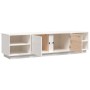 Mueble de TV madera maciza de pino blanco 156x40x40 cm de vidaXL, Muebles TV - Ref: Foro24-814455, Precio: 118,56 €, Descuent...