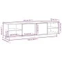 Mueble de TV madera maciza de pino blanco 156x40x40 cm de vidaXL, Muebles TV - Ref: Foro24-814455, Precio: 117,29 €, Descuent...