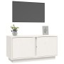 Mueble de TV madera maciza de pino blanco 80x35x40,5 cm de vidaXL, Muebles TV - Ref: Foro24-814470, Precio: 53,78 €, Descuent...