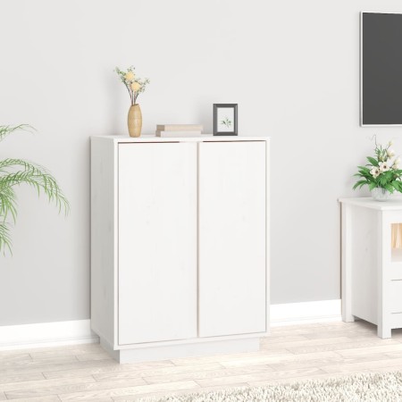 Aparador de madera maciza de pino blanco 60x35x80 cm de vidaXL, Aparadores - Ref: Foro24-814490, Precio: 90,76 €, Descuento: %
