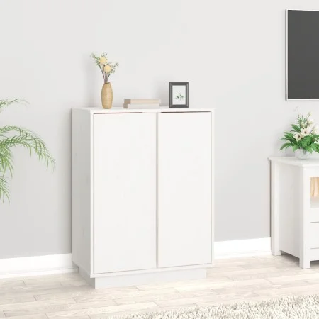 Aparador de madera maciza de pino blanco 60x35x80 cm de vidaXL, Aparadores - Ref: Foro24-814490, Precio: 89,65 €, Descuento: %