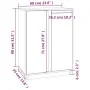 Aparador de madera maciza de pino blanco 60x35x80 cm de vidaXL, Aparadores - Ref: Foro24-814490, Precio: 89,65 €, Descuento: %