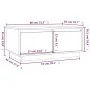 Mesa de centro de madera maciza de pino blanco 80x50x35 cm de vidaXL, Mesas de centro - Ref: Foro24-814440, Precio: 84,94 €, ...