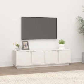 Mueble de TV madera maciza de pino blanco 140x40x40 cm de vidaXL, Muebles TV - Ref: Foro24-814460, Precio: 141,23 €, Descuent...