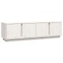 Mueble de TV madera maciza de pino blanco 140x40x40 cm de vidaXL, Muebles TV - Ref: Foro24-814460, Precio: 129,65 €, Descuent...