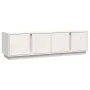 Mueble de TV madera maciza de pino blanco 140x40x40 cm de vidaXL, Muebles TV - Ref: Foro24-814460, Precio: 141,23 €, Descuent...