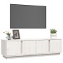 Mueble de TV madera maciza de pino blanco 140x40x40 cm de vidaXL, Muebles TV - Ref: Foro24-814460, Precio: 129,65 €, Descuent...