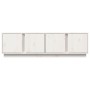 Mueble de TV madera maciza de pino blanco 140x40x40 cm de vidaXL, Muebles TV - Ref: Foro24-814460, Precio: 129,65 €, Descuent...