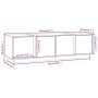 Mueble de TV madera maciza de pino blanco 140x40x40 cm de vidaXL, Muebles TV - Ref: Foro24-814460, Precio: 129,65 €, Descuent...
