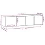 Mueble de TV madera maciza de pino blanco 140x40x40 cm de vidaXL, Muebles TV - Ref: Foro24-814460, Precio: 141,23 €, Descuent...