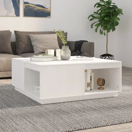Mesa de centro madera maciza de pino blanco 100x101x40,5 cm de vidaXL, Mesas de centro - Ref: Foro24-814520, Precio: 159,41 €...