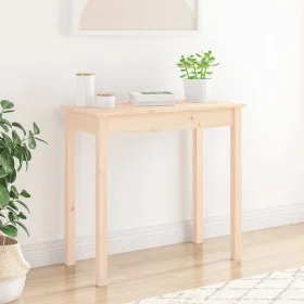 Solid pine wood console table 80x40x75 cm by vidaXL, Side tables - Ref: Foro24-814244, Price: 49,83 €, Discount: %
