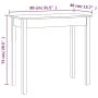 Solid pine wood console table 80x40x75 cm by vidaXL, Side tables - Ref: Foro24-814244, Price: 49,83 €, Discount: %