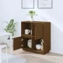 Aparador de madera maciza de pino marrón miel 74x35x80 cm de vidaXL, Aparadores - Ref: Foro24-814352, Precio: 58,78 €, Descue...