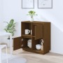 Aparador de madera maciza de pino marrón miel 74x35x80 cm de vidaXL, Aparadores - Ref: Foro24-814352, Precio: 58,78 €, Descue...