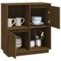Aparador de madera maciza de pino marrón miel 74x35x80 cm de vidaXL, Aparadores - Ref: Foro24-814352, Precio: 58,78 €, Descue...