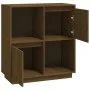 Aparador de madera maciza de pino marrón miel 74x35x80 cm de vidaXL, Aparadores - Ref: Foro24-814352, Precio: 58,78 €, Descue...