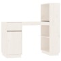 Escritorio de madera maciza de pino blanco 110x53x117 cm de vidaXL, Escritorios - Ref: Foro24-814510, Precio: 189,59 €, Descu...