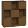 Aparador alto madera maciza de pino marrón miel 110,5x35x117 cm de vidaXL, Aparadores - Ref: Foro24-814372, Precio: 109,37 €,...