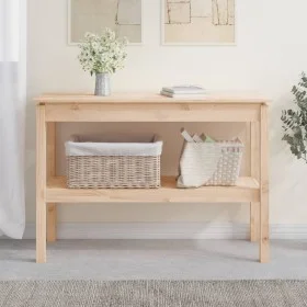 Mesa consola madera maciza de pino 110x40x75 cm de vidaXL, Mesas auxiliares - Ref: Foro24-814299, Precio: 88,52 €, Descuento: %