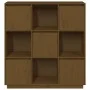 Aparador alto madera maciza de pino marrón miel 110,5x35x117 cm de vidaXL, Aparadores - Ref: Foro24-814372, Precio: 109,37 €,...