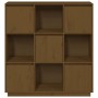 Aparador alto madera maciza de pino marrón miel 110,5x35x117 cm de vidaXL, Aparadores - Ref: Foro24-814372, Precio: 109,37 €,...