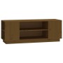 Mueble de TV madera maciza de pino marrón miel 110x35x40,5 cm de vidaXL, Muebles TV - Ref: Foro24-814412, Precio: 66,99 €, De...