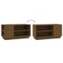 Mueble de TV madera maciza de pino marrón miel 80x35x40,5 cm de vidaXL, Muebles TV - Ref: Foro24-814407, Precio: 51,95 €, Des...