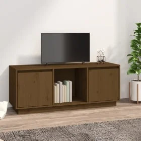 Mueble para TV madera maciza de pino marrón miel 110,5x35x44 cm de vidaXL, Muebles TV - Ref: Foro24-814342, Precio: 60,26 €, ...