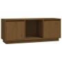 Mueble para TV madera maciza de pino marrón miel 110,5x35x44 cm de vidaXL, Muebles TV - Ref: Foro24-814342, Precio: 60,69 €, ...