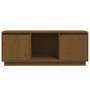 Mueble para TV madera maciza de pino marrón miel 110,5x35x44 cm de vidaXL, Muebles TV - Ref: Foro24-814342, Precio: 60,69 €, ...
