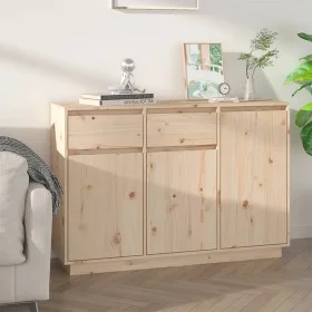 Aparador de madera maciza de pino 110x34x75 cm de vidaXL, Aparadores - Ref: Foro24-814329, Precio: 159,84 €, Descuento: %